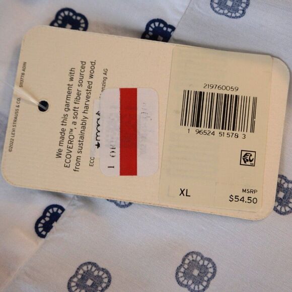 Levi's Mens Shirt Classic Camp Collar Relaxed Fit Size XL Short Sleeve New Gift - Picture 9 of 11